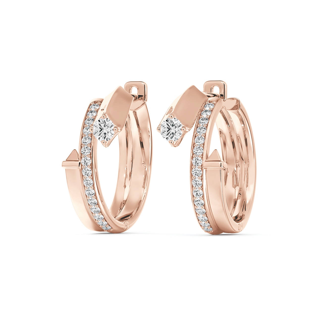 Gorgeous Rose Gold American Diamond Earrings Latest Earring Designs -  Abdesigns – Abdesignsjewellery