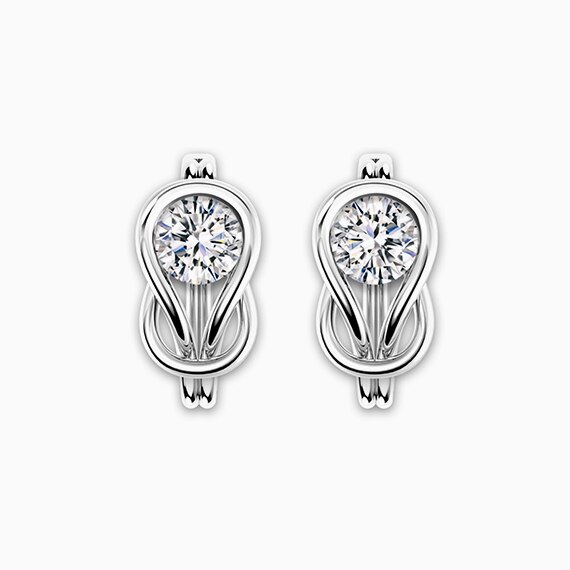 Encordia® Solitaire Circle Earrings