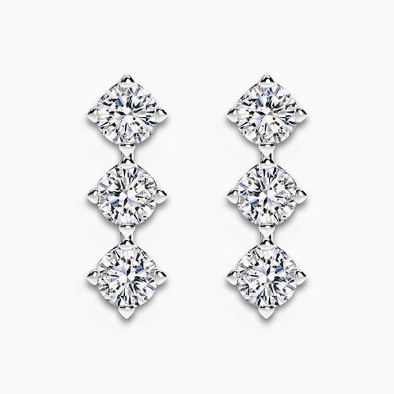 Forevermark Setting® Three Diamonds Drop Earrings