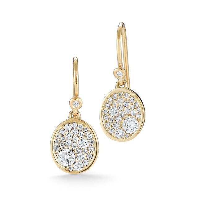 Pave Signet Earrings