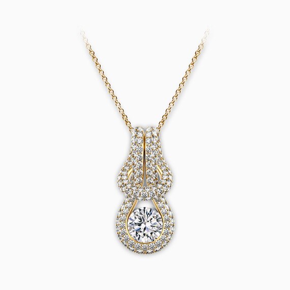Encordia® Solitaire Pavé Pendant