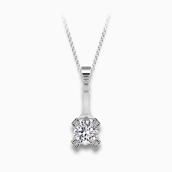 Cornerstones™ Pavé Solitaire Pendant