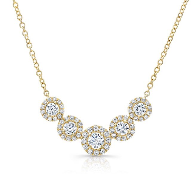 Five Stone Diamond Necklace