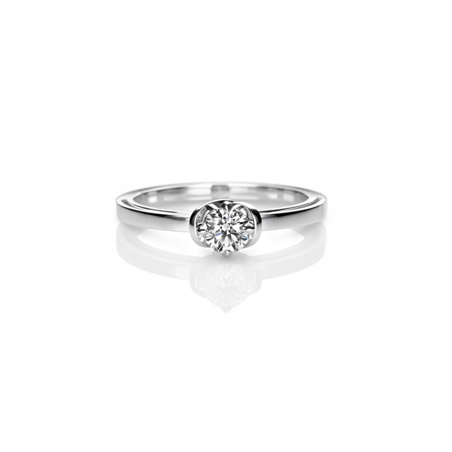 Forever Kiss Solitaire Ring