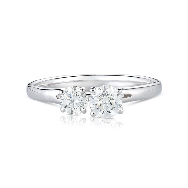 Twogether™ Two Diamond Plain Ring