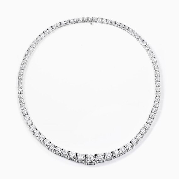 Riviera Diamond Row Necklace