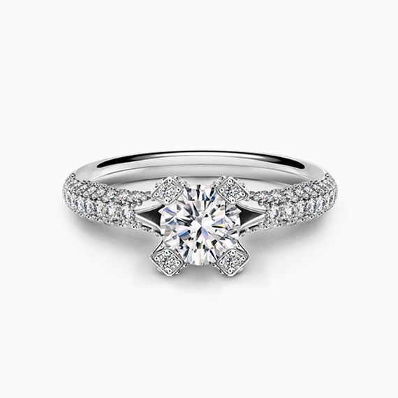 Cornerstones® Pavé Solitaire Ring