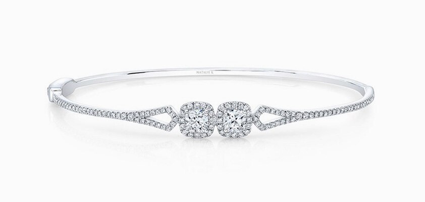 Tennis Bracelet with Diamond in White Gold-Toned