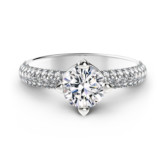 Forevermark Setting Solitaire Pave Ring Forevermark
