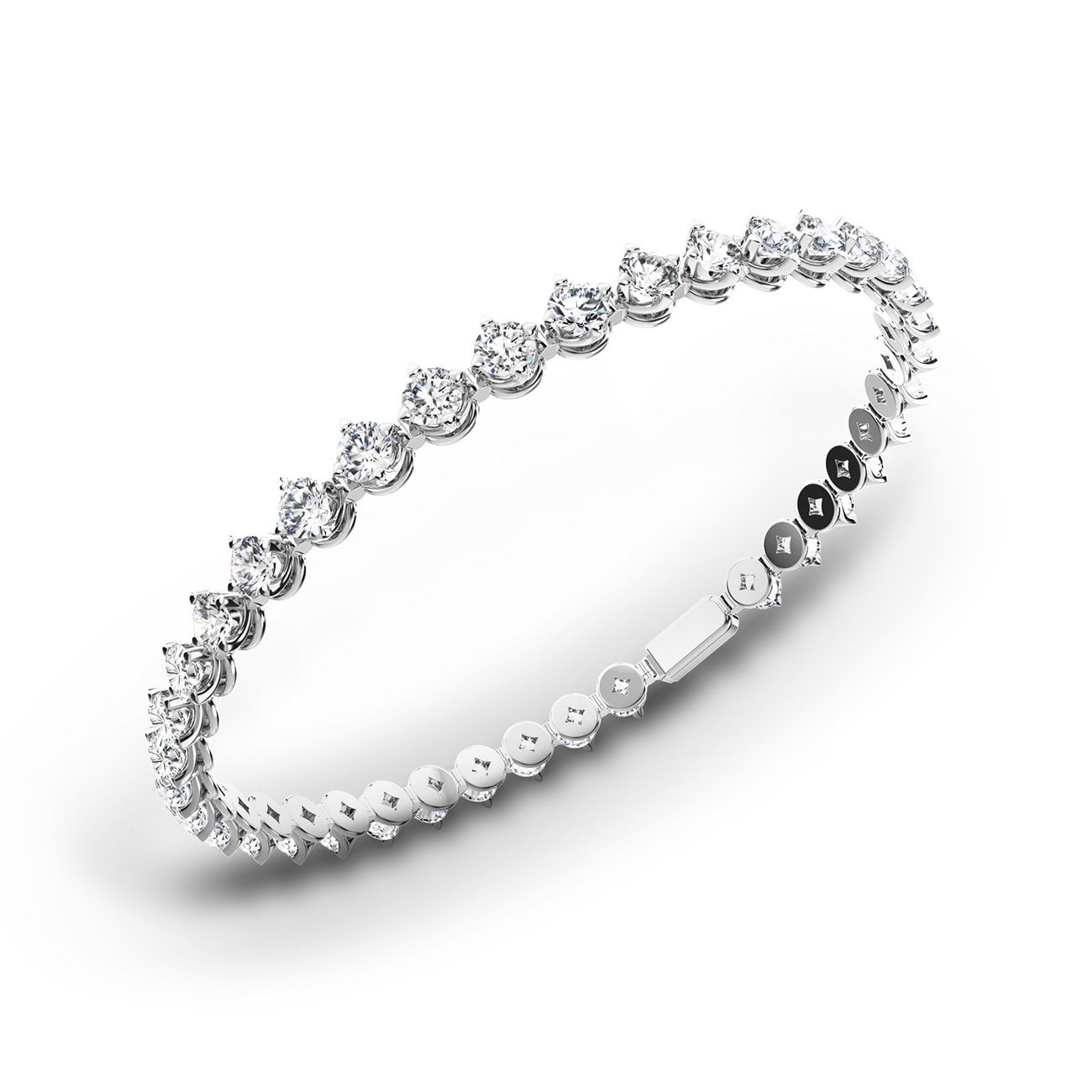 De Beers Forevermark Avaanti Pavé Bypass Bangle in 18K White Gold – Mountz  Jewelers