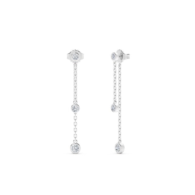The Forevermark Tribute Collection Double Diamond Drop Earrings The Forevermark Tribute Collection Double Diamond Drop Earrings