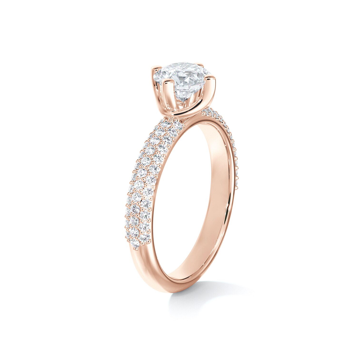 Rose Gold Women's Ladies Square Diamond Ring, Size: 12 Indian at Rs 32000  in Surat