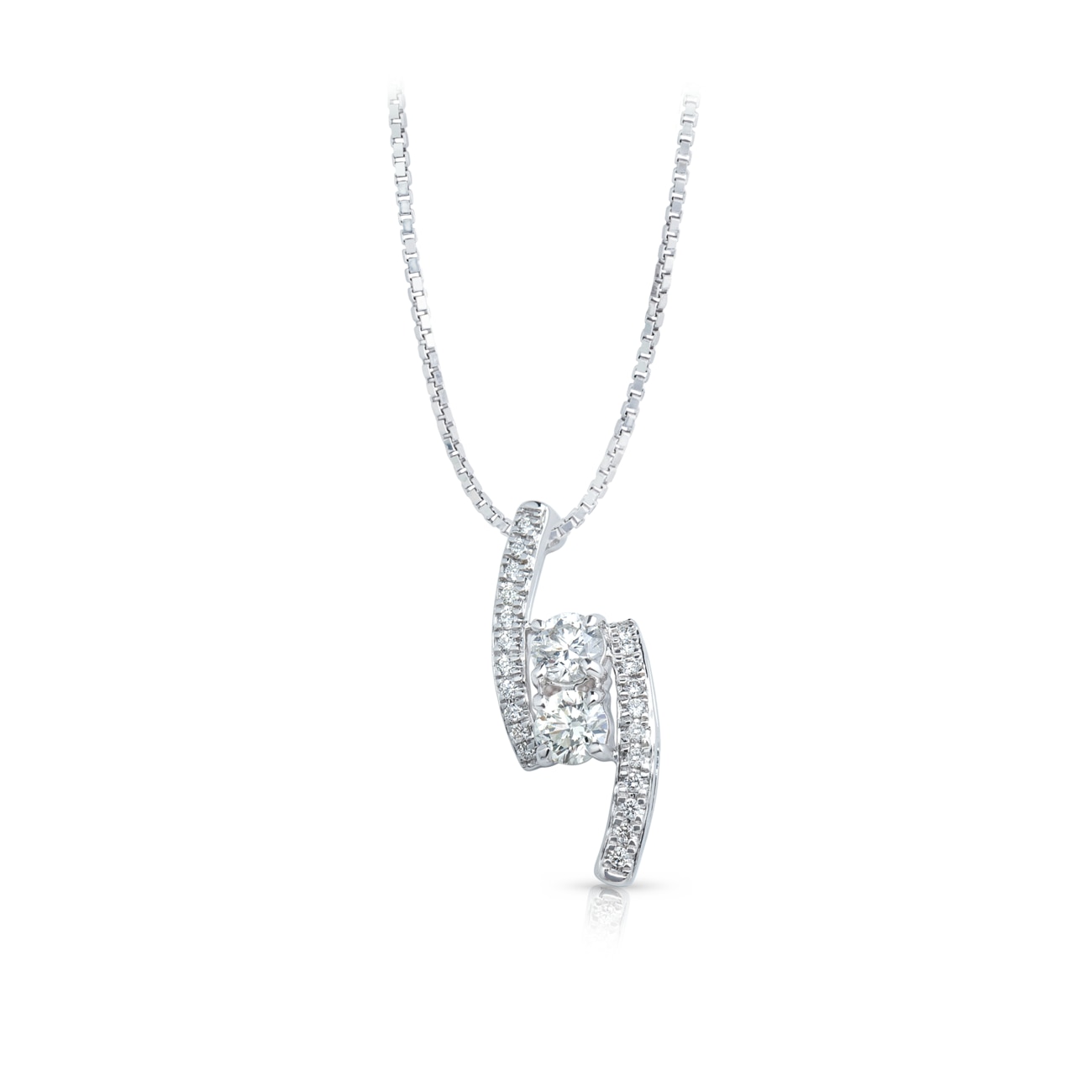 Twogether™ Collection Two Stone Two Line Pendant