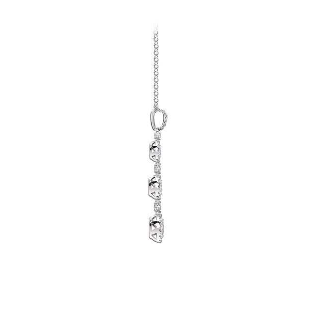 Three Tier Drop Halo Pendant Forevermark