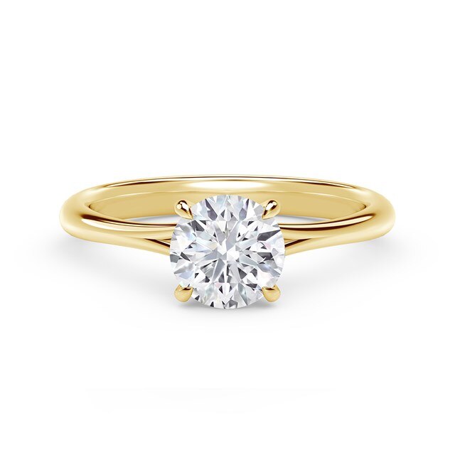 Forevermark Icon™ Setting Round Engagement Ring with Diamond Basket ...